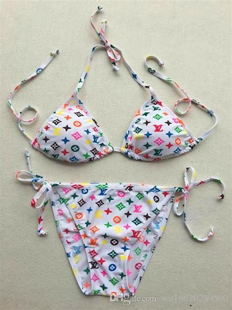 louis vuitton multicolor bikini|louis vuitton women's swimsuit.